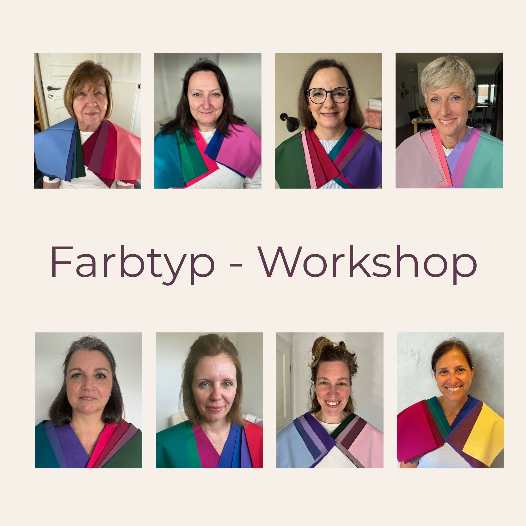 Farbtyp-Workshop Welcher Farbtyp bin ich Frauen nach dem Color Coaching mit ihren Wow Farben
